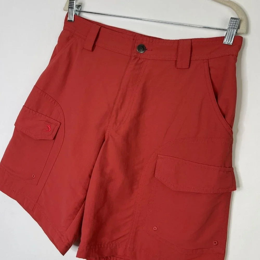 Reel Legends Hybrid Shorts Mens‎ Size 32 Red Orange Casual